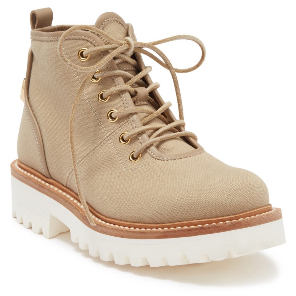 BUSCEMI -  LOTTA WHITE SOLE COMBAT BOOT